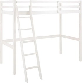 Pat supraetajat din lemn de pin Støraa Alpi2, alb