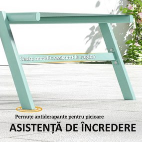 Outsunny Set 2 Șezlonguri cu Măsuță, Șezlonguri Grădină cu Spătar Reglabil. | Aosom Romania