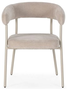 Set de scaune de sufragerie bej cu cotiere 2 buc. tapițat Yuri – MOME