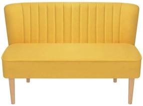 Canapea cu material textil, 117 x 55,5 x 77 cm, galben