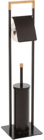 Suport pentru hârtie igienică cu perieSpirella Chic 75 x 19 x 19 cm, negru