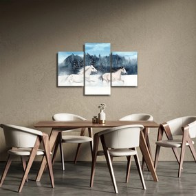 Tablou cu caii pictați (90x60 cm)