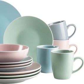 Mäser Set de veselă 16 piese ELISSA II – mix de culori mate