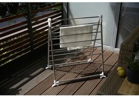 WENKO 3772020100 - Uscător de rufe PROFI 65x150 cm inox/argintiu/alb