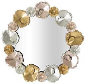 Oglinda decorativa multicolora din metal, ∅ 75,5 cm, Mixy Mauro Ferretti