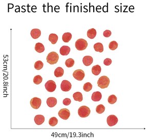 Autocolant de perete "Puncte roșii" 4 - 7 cm