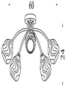 Searchlight 11525-5SN - Lustră aplicată ASTRAL 5xG9/33W/230V crom mat