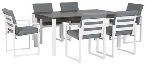 Set de masă pentru grădină Paole (gri) (pentru 6 persoane). 1011733