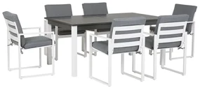 Set de masă pentru grădină Paole (gri) (pentru 6 persoane). 1011733