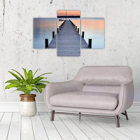 Tablou - Ponton de la Lacul Starnberger, Bavaria, Germania (90x60 cm)