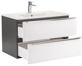 Dulap inferior Vario Trim 80 cu lavoar antracit-alb