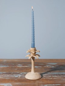 Suport lumanare bej din aluminiu H19.5cm Palm