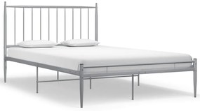 325017 vidaXL Cadru de pat, gri, 120x200 cm, metal
