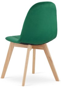 Scaun de masa din catifea verde BORA