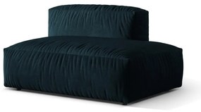 Modul pentru canapea modulară albastru închis cu tapițerie din catifea (cu colț pe partea dreaptă) Martina – Micadoni