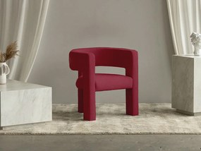 Fotoliu design catifea ALPAH B VELVET vișiniu