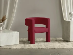 Fotoliu design catifea ALPAH B VELVET vișiniu