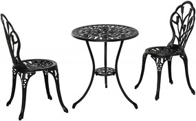 SEGN205 - Set Masa si scaune gradina, terasa, balcon, veranda, spatiu verde - Negre