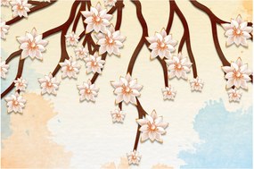 Tablou - Flori colorate pe ramuri (90x60 cm)