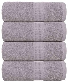 vidaXL Prosoape pentru oaspeți 4 buc Gri 30x50 cm 360 g/m² 100% bumbac
