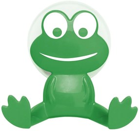 Cârlig universal FROG cu ventuză, suport, WENKO, verde