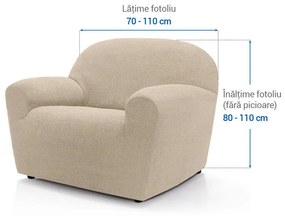 Huse super elastice HARMONIA smântânii fotoliu (l. 70 - 110 cm)