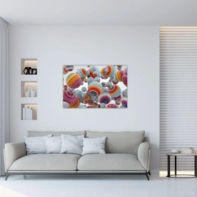 Tablou cu bile pictate (90x60 cm)