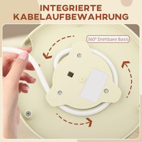 HOMCOM Fierbător, 2200 W, fereastră transparentă, filtru, fierbător rapid, bej | Aosom Romania