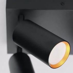 Brilagi - Corp de iluminat tip spot SELE SQUARE 4xGU10/30W/230V negru/auriu