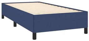 Cadru de pat, albastru, 90x190 cm, material textil Albastru, 35 cm, 90 x 190 cm