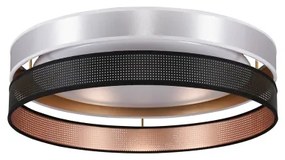 Duolla-Plafonieră LED ROLLER DUO SH. LED/24W/230V d. 45 cm argintiu/negru