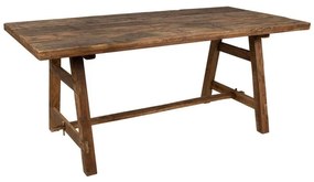 Masa dining, din lemn de mango si lemn reciclat de acacia, aspect rustic, Campagne