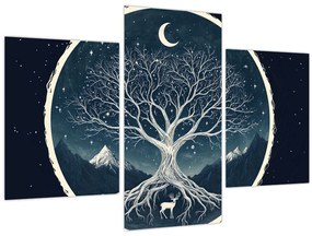 Tablou – Arbore magic cu cerb II. (90x60 cm)