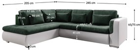 Colțar extensibil Foldo (seal 38 piele ecologică) (S). 1063846