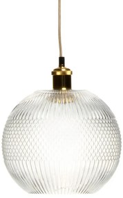 Lustra din sticla Neptun transparenta/gri, un bec