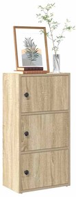 vidaXL Bibliotecă, stejar sonoma, 40x24x77 cm, lemn prelucrat