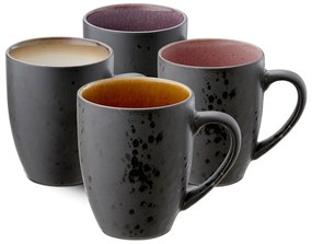 Căni negre 4 buc. din ceramică 300 ml Gastro Black/Mix – Bitz