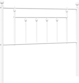vidaXL Tăblie de pat de schimb metalică, alb, 100 cm