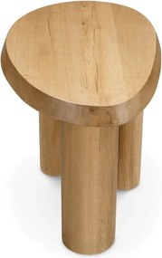 Masuta auxiliara din lemn design LUX Prelude, Reclaimed oak