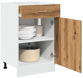 vidaXL Dulap inferior cu sertar “Lyon” stejar artizanal, 50x46x81,5 cm