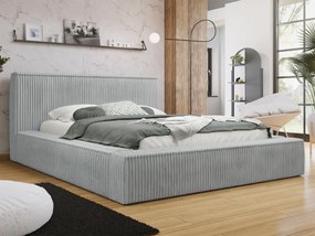 Pat matrimonial 140 cm Gretty S (Gri) (cu somieră) (cu sp. depozitare). Promo -17%. 1104131