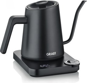 Cana electrica Graef Pour-over GK502, 1200 W, 900 ml, 40-100°C, Mentinerea caldurii, filtru, „gât de lebădă”, Negru mat