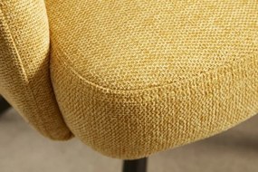 Set 2 scaune pivotante Big George, tesatura structurata galben mustar