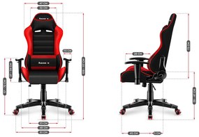 Scaun gaming pentru copii Rover 6 (negru + roșu). 1087548