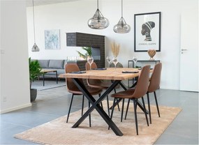 Masă dining cu blat din lemn masiv de stejar House Nordic Toulon, 140 x 95 cm