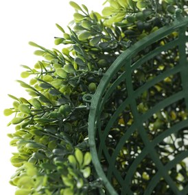 HOMCOM Set de 2 bule de bux artificial de 40 cm decorațiuni pentru interior sau exterior verde închis | Aosom Romania