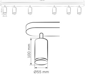 Spot de baie LED RGBW dimmabil TURYN 6xGU10/6,5W/230V IP44 alb