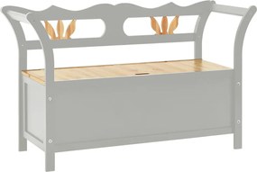 vidaXL Bancă, gri, 107x45x75,5 cm, lemn masiv de brad