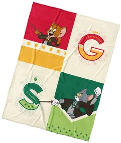 Carbotex Pătură pentru copii Tom și Jerry laHogwarts, 130 x 170 cm