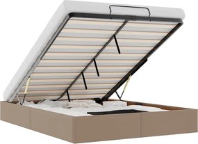 vidaXL Cadru de pat otoman fără saltea Cappucino piele artificială